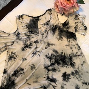 Black and white tie dye shirt